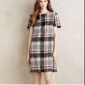 Anthro Line & Dot Frontier Brushed Wool Plaid Dress NWT